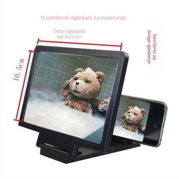 Povećivač zaslona za mobitel, HD 3D, zaštita očiju, univerzalni, podrška prilagodbi