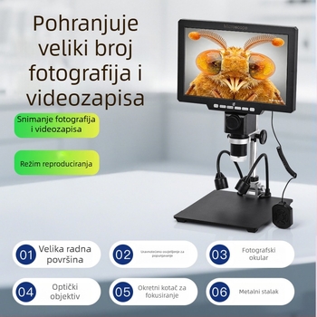 G2000 digitalni mikroskop s HD zaslonom za popravak elektronike, bez brenda