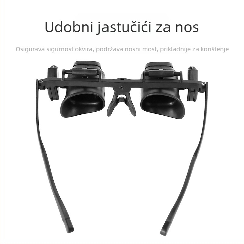 Nadglavna lupa s LED svjetlom za popravak satova i matičnih ploča mobitela, podesivo fokusiranje