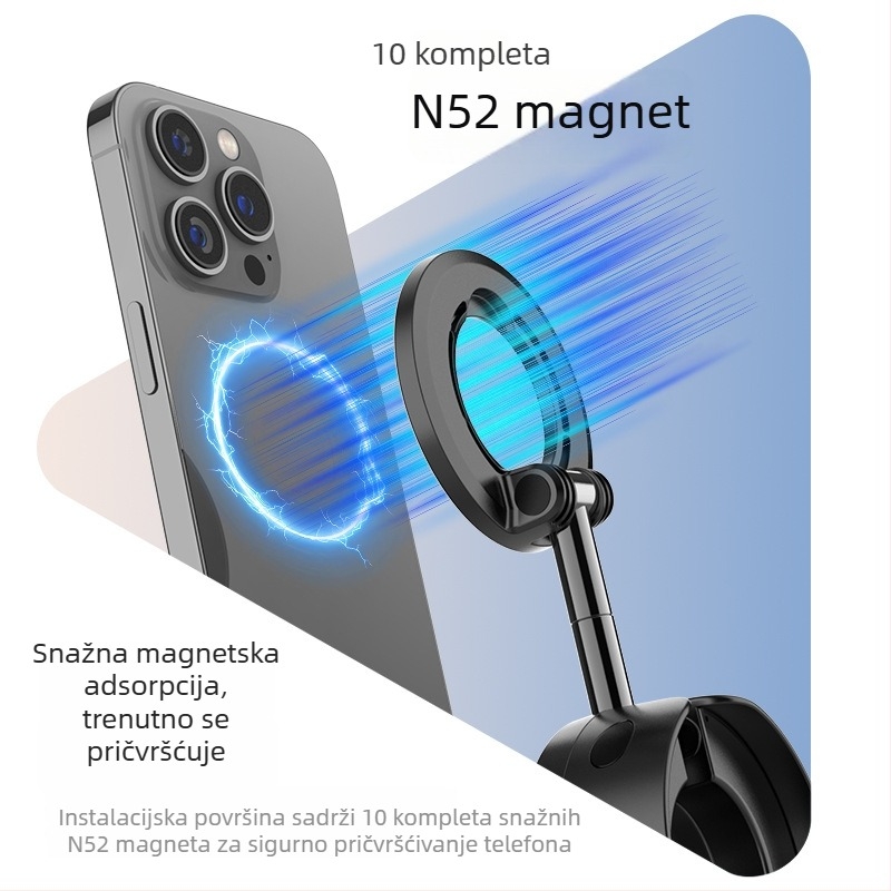 MagSafe putni magnetski držač za telefon, 720° rotirajući, sklopivi, prijenosni