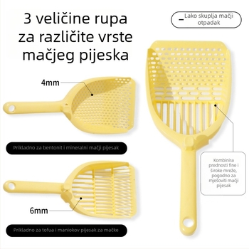 HAWoo lopatica za mačji pijesak - PP materijal, s finim otvorima, jednostavno čišćenje, višenamjenska