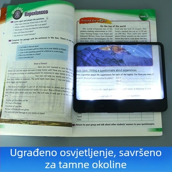 LED povećalo za čitanje – cijela stranica, visoko povećanje, stolno ili ručno, prenosno