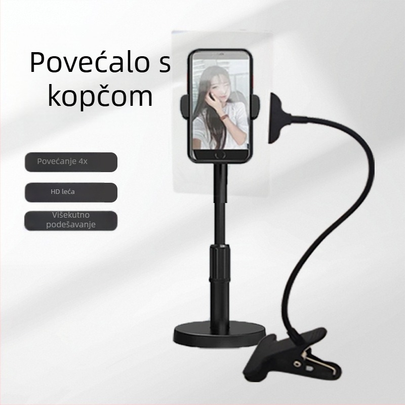 Prenosna lupa za telefon s klipom za streaming uživo, 7–12 inča, HD, autentičan proizvod