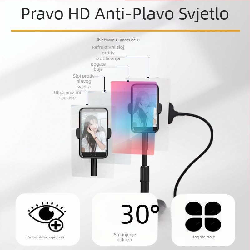 Prenosna lupa za telefon s klipom za streaming uživo, 7–12 inča, HD, autentičan proizvod
