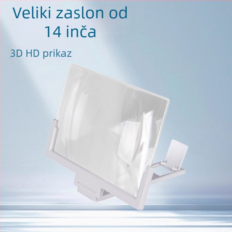 F3 Uvećivač zaslona za mobitel s vertikalnim držačem, 3–5× zumiranje, plastično kućište, za stolnu upotrebu, zaštita očiju i anti-refleksija