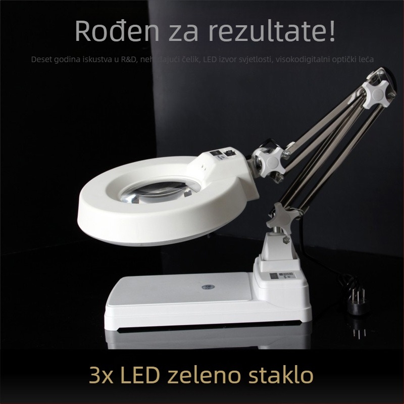 Stolno povećalo LT-86C, 20× povećanje, promjer leće 127 mm, optičko staklo, Siqite