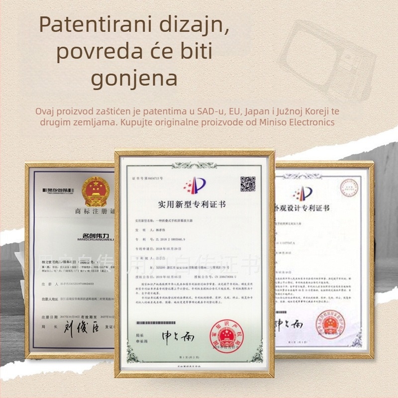Stalak za telefon s integriranim izvlačnim povećalom zaslona (ABS, akrilne leće, opći stil)