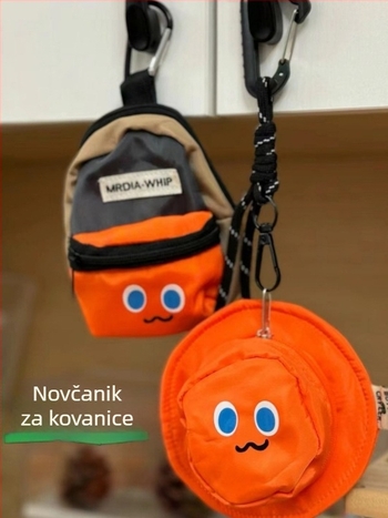 Višenamjenska mini torbica za novčice, šminku, slušalice i ključeve — poliester, ulični stil, unisex, svakodnevna uporaba