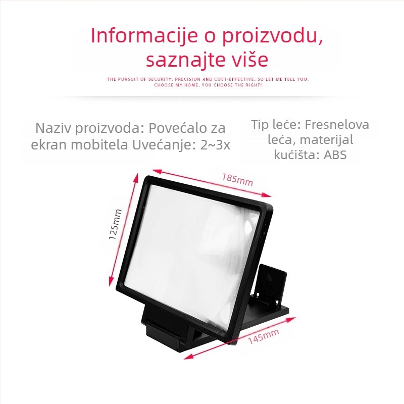Baister F1 Povećalo zaslona za mobitel, ručno, za čitanje i opušteno gledanje