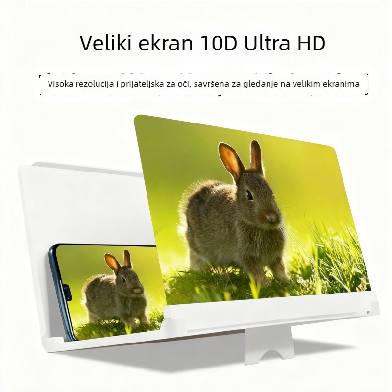 Uvećivač zaslona za telefon s projekcijskim stalkom, 3D HD uvećivač, ultra-tanki, uvećanje 1–2x, domet gledanja 1–3 m