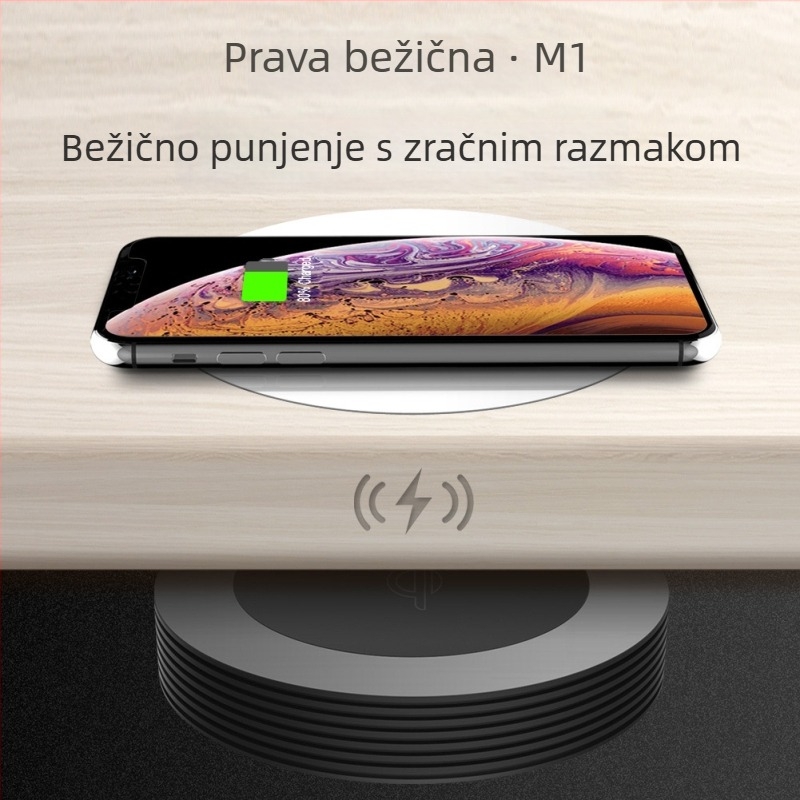 Bežični punjač 10W s ventilatorom za hlađenje, QC3.0 brzo punjenje, ulaz 12V, izlaz 2A
