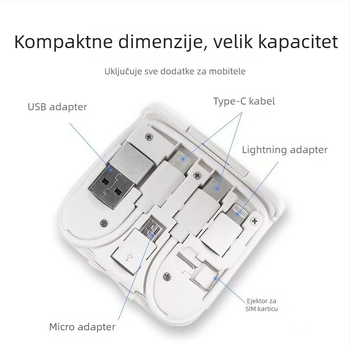 Tro-in-one magnetski bežični punjač s desktop-stalom s trostrukim sklapanjem, 15W max, QC3.0 brzo punjenje, izlaz 1.67A, za iPhone i slušalice