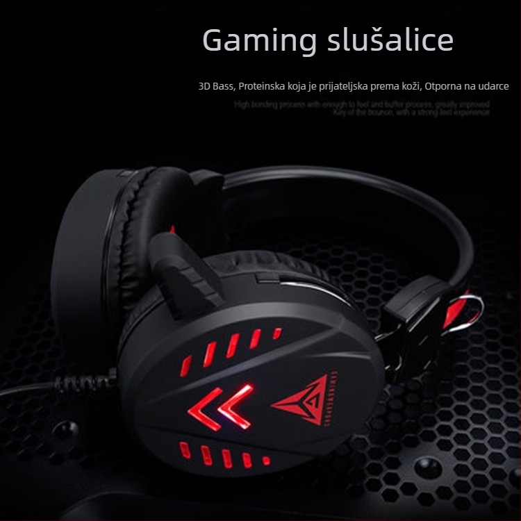 Urban Square A1 žične over-ear gaming slušalice s mikrofonom, 3,5 mm priključak, 2,2 m kabel, PC kompatibilne