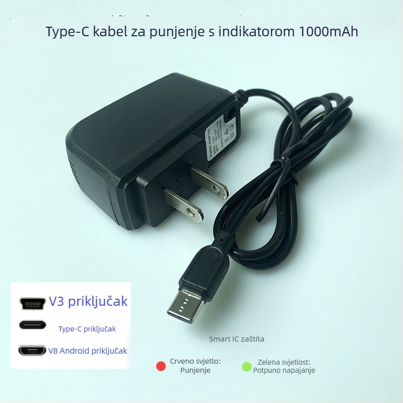 Type-C direktni punjač za starije pametne telefone s izlazom 1 A i LED indikatorom