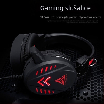City Radius A1 žičane gaming slušalice za stolno računalo s mikrofonom, 3,5 mm priključak, 2,2 m kabel