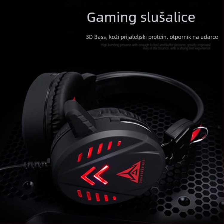 City Radius A1 žičane gaming slušalice za stolno računalo s mikrofonom, 3,5 mm priključak, 2,2 m kabel