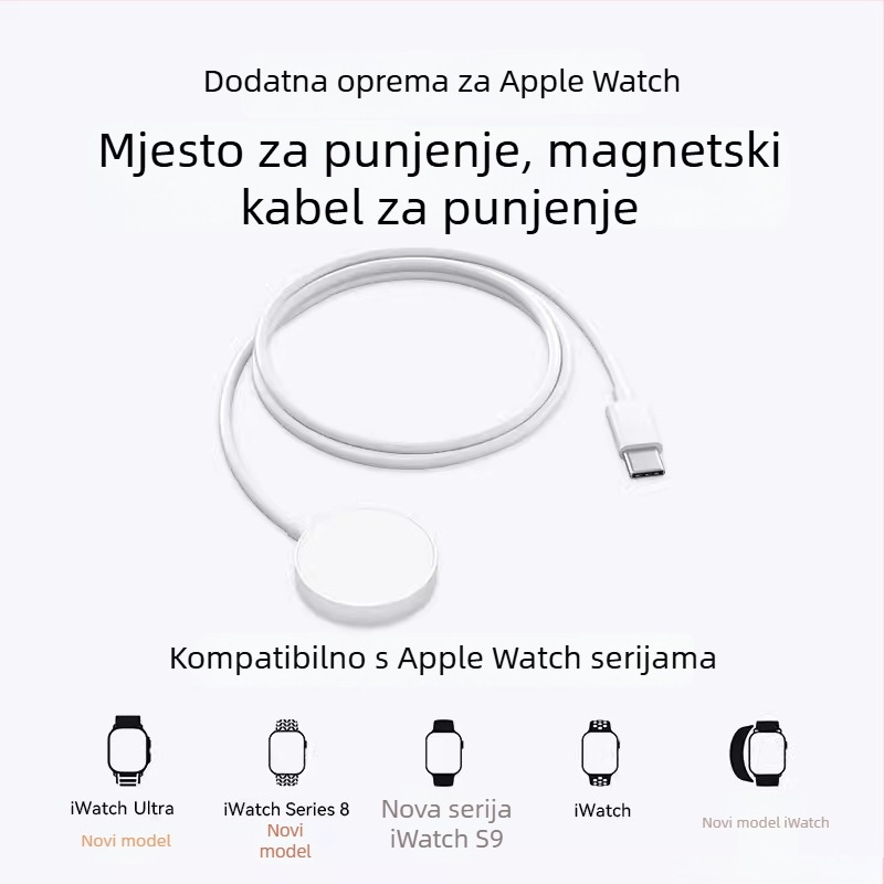 Apple Watch magnetski bežični punjač – izlaz 2,5 W, 0,5 A, izravno punjenje