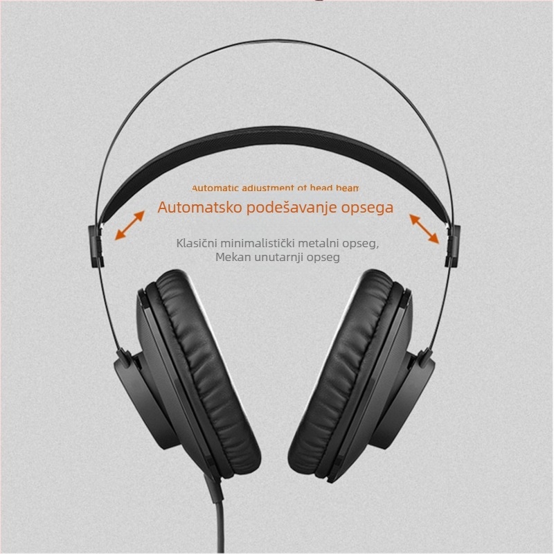 Shiroike GAE-PX500 žičane monitorske slušalice – 20 Hz–20 kHz, kabel 1,8 m, 3,5 mm priključak, na glavi