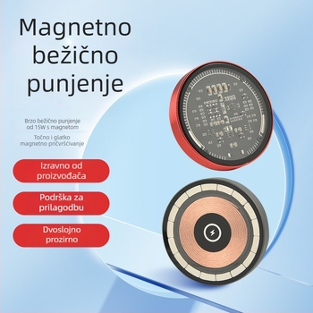 Apple 17 MagSafe bežični punjač – proziran, magnetski, 15W PD brzo punjenje