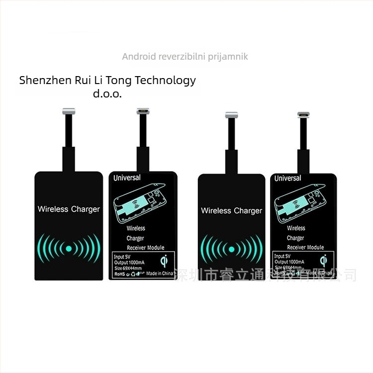 Bežični prijemnik za punjenje patch za iPhone 6S/7 i Samsung, Qi standard, Type-C, magnetsko punjenje, AFC protokol, 10W izlaz