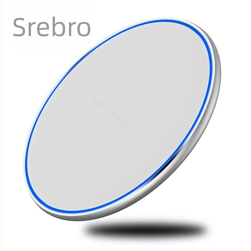 Bežični punjač disk, aluminijska legura, 15W brzo punjenje, QC 3.0, 1.66A izlaz, Kompatibilno s Apple, Huawei, Samsung
