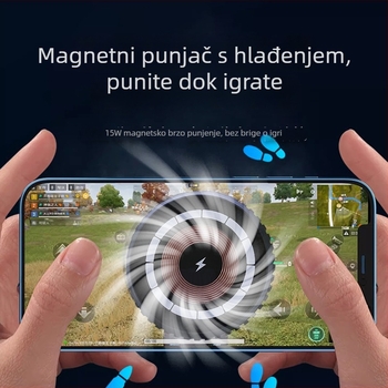 Magnetski bežični punjač Qi2 za iPhone 12–17, 15W brzo punjenje, QC3.0, Punk stil