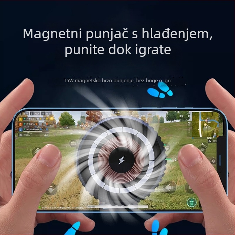 Magnetski bežični punjač Qi2 za iPhone 12–17, 15W brzo punjenje, QC3.0, Punk stil