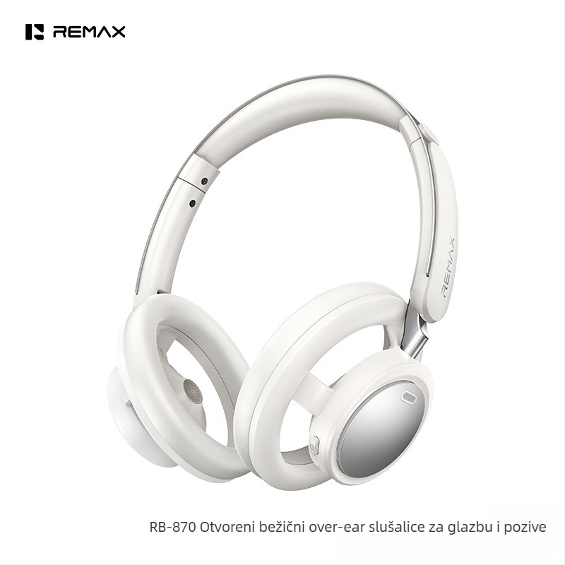 Remax bežične slušalice za glavu s ENC redukcijom buke, Bluetooth 6.0, domet 10 m, stereo zvuk, trajanje baterije preko 8 sati