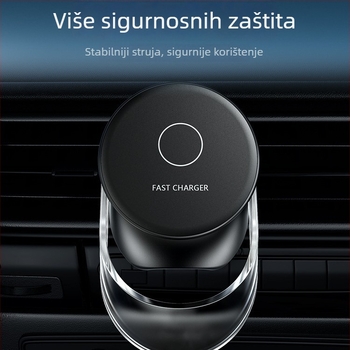 MagSafe bežični automobilski punjač 15W s magnetskim držačem za telefon i nosačem za navigaciju, QC3.0 brzo punjenje