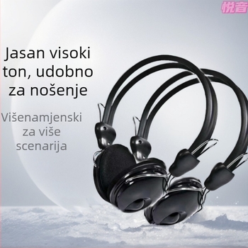 Žične PC gaming slušalice za e-sport, retro stil, 3,5 mm utičnica, kabel 1,8 m, bez mikrofona