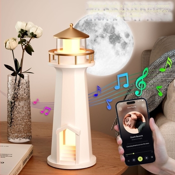 Lampa projekcije mjesečine s Qi bežičnim punjenjem do 10W, Bluetooth zvučnik i noćno svjetlo