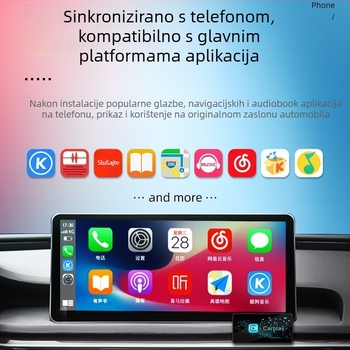 CarPlay adapter C8, četverojezgreni procesor, 1 GB RAM, USB sučelje, za izvorno kabelsko-bežični CarPlay spoj