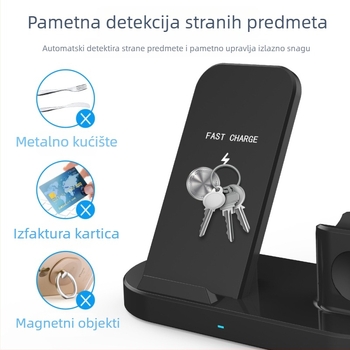 VICH 3-u-1 bežični punjač za Apple Watch, AirPods i iPhone – magnetsko brzo punjenje, 20W max, QC 3.0