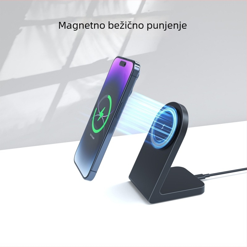Uspravni bežični punjač Qi 2.2, 25W, Serija 16/17, Magnetsko punjenje, Izlazna struja 1.67 A
