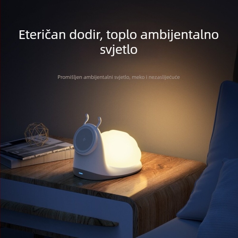 Magnetska bežična stanica za punjenje s lampom u obliku puža - QC 3.0, 9V/3A, 15W, držač za punjenje