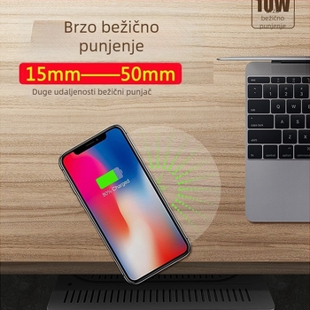 Maskirani bežični punjač ispod stola s PD 24W, izlaz 0,94A