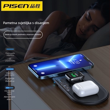 15W stolni bežični punjač za Apple Watch – 3u1 višenamjenski punjač