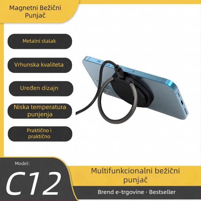 Bežični punjač za iPhone – 15W brzo punjenje, QC3.0, 2A izlaz, CE/ROHS/FCC certifikacija