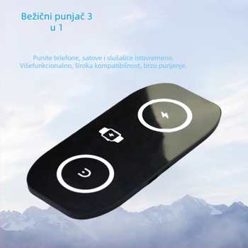 Tri u jedne magnetski bežični punjač s MagSafe – Brzo punjenje za iPhone, Apple Watch i AirPods – Izlaz 15W, Ukupna snaga 32,5W, Stalak punjač QC3.0