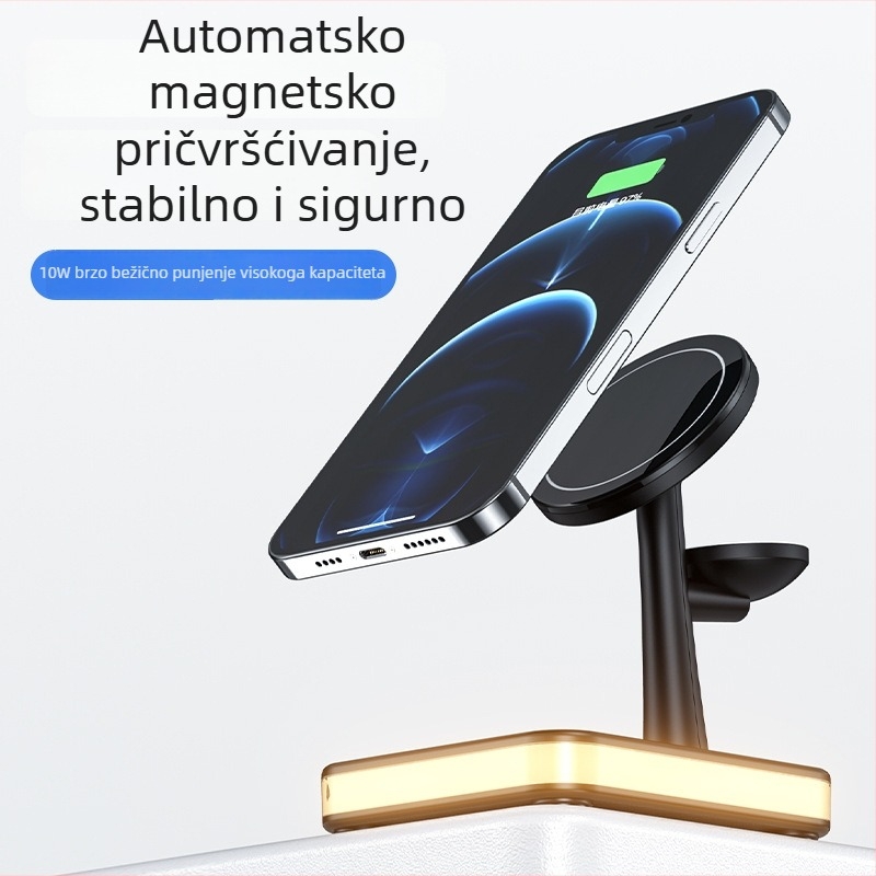 3-u-1 bežični punjač Apple MagSafe za sat i AirPods (QC2.0, max 25W, 9V2A, magnetsko punjenje)