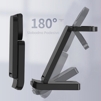 Bežični punjač 3-u-1 sa vertikalnim stalkom, 15W brzo punjenje, PD protokol, magnetsko punjenje, digitalni zaslon