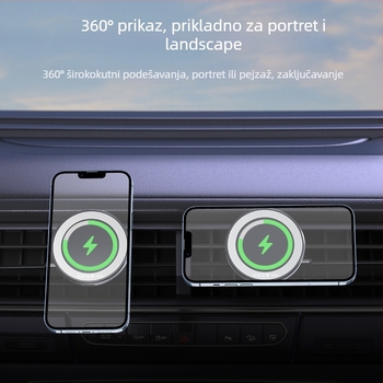 C31 auto bežični punjač s inteligentnim brzim punjenjem – QC3.0, magnetsko punjenje, izlaz 15W, 1.2A