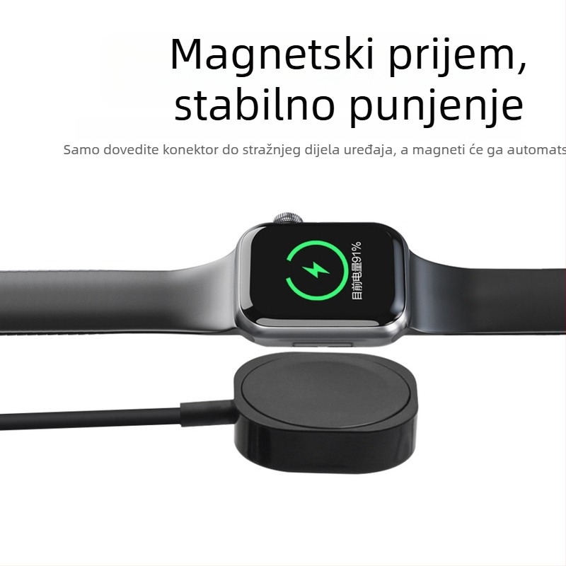 5W bežični punjač za Apple Watch – magnetska baza, 2-u-1 punjač, PD protokol