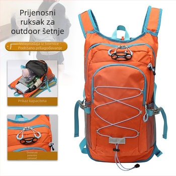 Planinski ruksak od najlona – prozračan i vodootporan, sustav ramena s zračnim jastučićem, poliester podstava, jednofarbni model, za aktivnosti na otvorenom