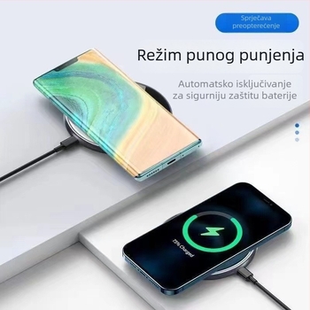 15W bežični disk za punjenje – prenosni, ultra tanak, Qi punjač