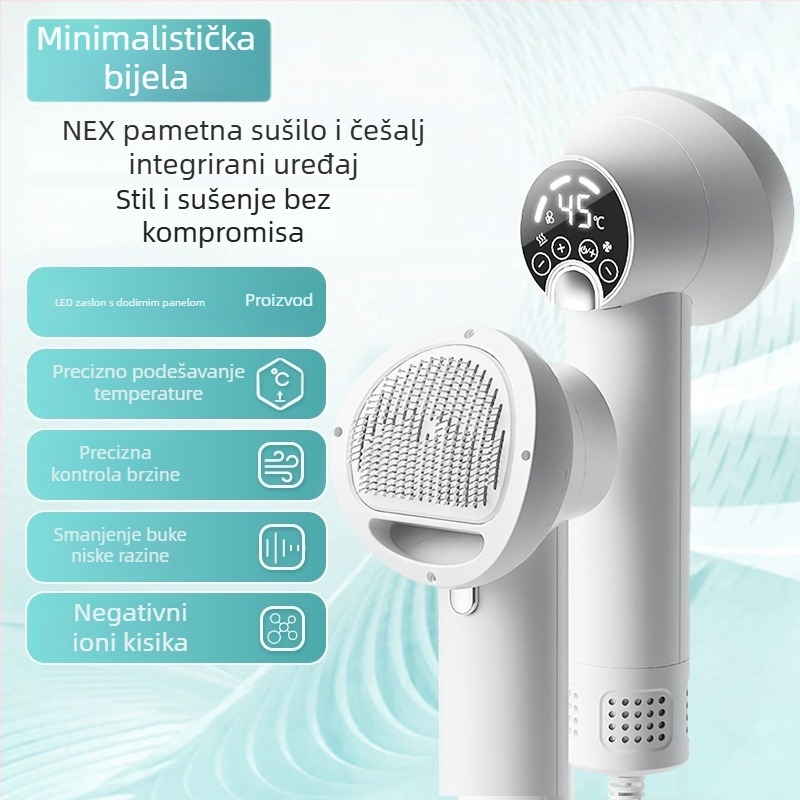 Sušilo za dlaku kućnih ljubimaca – inteligentni all-in-one sušilac i češalj za pse i mačke, brzo sušenje, ispod 1000 W, DC motor, spiralno grijanje, 220 V