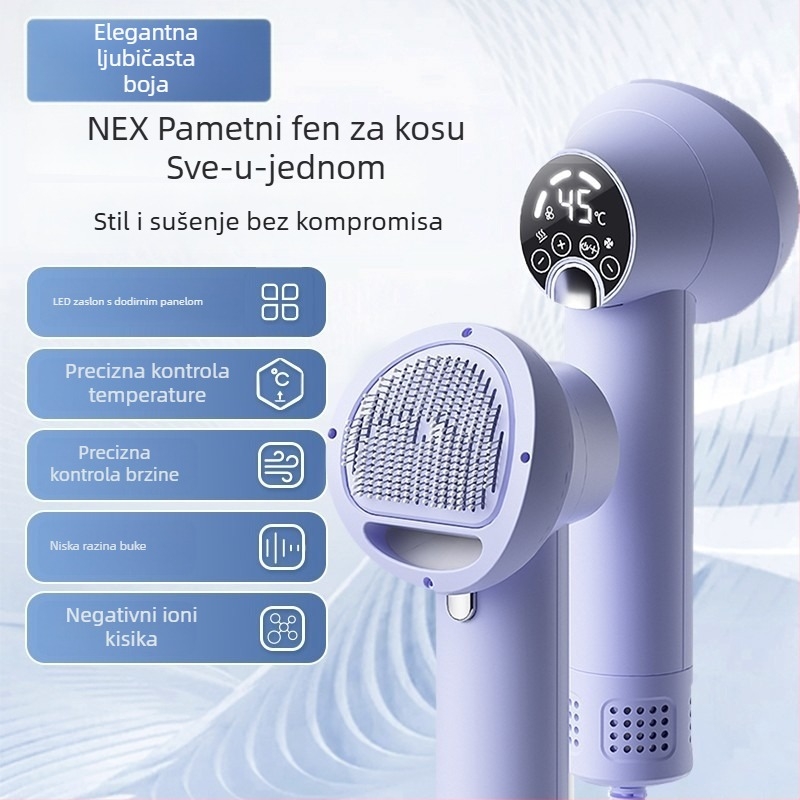 Sušilo za dlaku kućnih ljubimaca – inteligentni all-in-one sušilac i češalj za pse i mačke, brzo sušenje, ispod 1000 W, DC motor, spiralno grijanje, 220 V