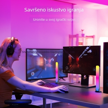 RGB LED ambijentalno svjetlo za auto s glasovnim upravljanjem i ritmom glazbe, USB napajanje 5V, prekidač na tipku