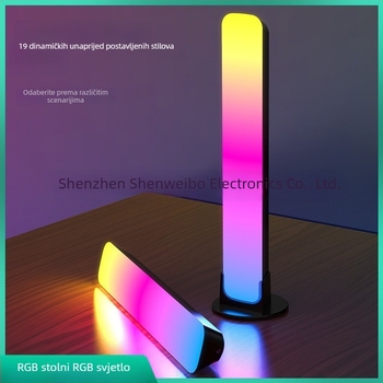 RGB LED ambijentalno svjetlo za auto s glasovnim upravljanjem i ritmom glazbe, USB napajanje 5V, prekidač na tipku