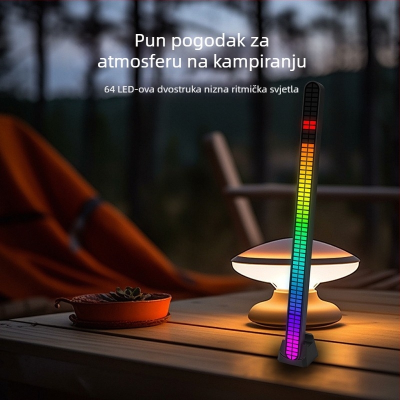 Nova RGB unutarnja LED rasvjeta automobila s glasovnim upravljanjem i ugrađenim zvučnikom
